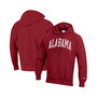 Men's Crimson Alabama Crimson Tide Team Arch Reverse Weave Pullover Hoodie