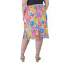 Plus Size Colorful Elastic Waist Skirt