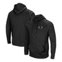 Men's Black Miami Hurricanes Blackout 3.0 Tonal Raglan Full-Zip Hoodie