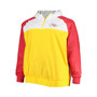 Men's Gold-Tone, Red Kansas City Chiefs Big and Tall League Raglan Quarter-Zip Hoodie