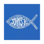 Men's Word Art Hooded Sweatshirt - John 3:16 Fish Symbol