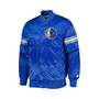 Men's Blue Dallas Mavericks Pick and Roll Satin Full-Snap Varsity Jacket