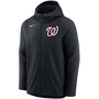 Men's Navy Washington Nationals Authentic Collection Pregame Performance Full-Zip Hoodie