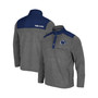 Men's Heathered Charcoal and Navy Penn State Nittany Lions Huff Snap Pullover