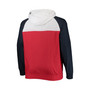 Men's Red, Navy New England Patriots Big and Tall League Raglan Quarter-Zip Hoodie