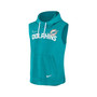 Men's Heather Aqua Miami Dolphins Sleeveless Pullover Hoodie