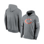 Men's Heathered Charcoal Chicago Bears Fan Gear Primary Logo Therma Performance Pullover Hoodie