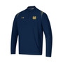 Men's Navy Notre Dame Fighting Irish 2021 Sideline Motivate Quarter-Zip Jacket