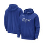 Men's Blue Dallas Mavericks Courtside Versus Stitch Split Pullover Hoodie