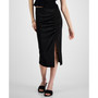 Women's Ruched Side-Slit Pull-On Skirt, Created for Macy's