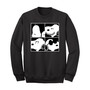 Men's Snoopy 4 Squared Faces Crew Fleece Sweatshirt