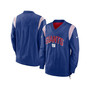 Men's Royal New York Giants Sideline Athletic Stack V-neck Pullover Windshirt Jacket