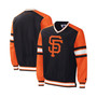 Men's Black San Francisco Giants Yardline Pullover Windbreaker