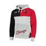 Men's Heather Gray Chicago Bulls Tie-Breaker Pullover Hoodie
