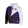 Men's NFL X Staple Purple and Black Baltimore Ravens Pop Over Half-Zip Nylon Colorblocked Anorak