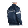 Men's Navy New York Yankees Pick and Roll Satin Varsity Full-Snap Jacket