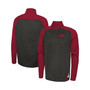 Men's Black Tampa Bay Buccaneers Combine Authentic O-Line Raglan Half-Zip Jacket