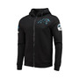 Men's Black Carolina Panthers 4-Hit Full-Zip Hoodie