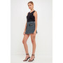 Women's Houndstooth Tweed Mini Skirt