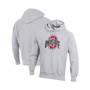 Men's Heathered Gray Ohio State Buckeyes Vault Logo Reverse Weave Pullover Hoodie
