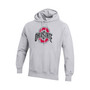 Men's Heathered Gray Ohio State Buckeyes Vault Logo Reverse Weave Pullover Hoodie