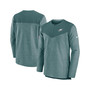 Men's Midnight Green Philadelphia Eagles Sideline Lockup Performance Quarter-Zip Jacket