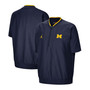 Men's Navy Michigan Wolverines 2021 Coaches Short Sleeve Quarter-Zip Jacket