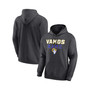 Men's Branded Charcoal Los Angeles Rams Victory Earned Pullover Hoodie