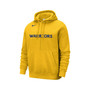 Men's Gold Golden State Warriors Courtside Versus Stitch Split Pullover Hoodie