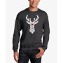 Men's Santa's Reindeer Word Art Crewneck Sweatshirt