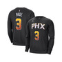 Men's Brand Chris Paul Black Phoenix Suns Statement Name and Number Pullover Sweatshirt