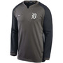 Men's Charcoal, Navy Detroit Tigers Authentic Collection Thermal Crew Performance Pullover Sweatshirt