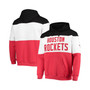 Men's Black, Red Houston Rockets Colorblock Wordmark Pullover Hoodie
