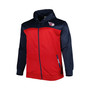 Men's Navy, Red Cleveland Guardians Big and Tall Yoke Full-Zip Hoodie