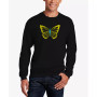 Men's Butterfly Word Art Crew Neck Sweatshirt
