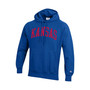 Men's Royal Kansas Jayhawks Team Arch Reverse Weave Pullover Hoodie