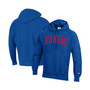 Men's Royal Kansas Jayhawks Team Arch Reverse Weave Pullover Hoodie