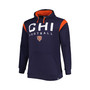 Men's Branded Navy Chicago Bears Big and Tall Call the Shots Pullover Hoodie