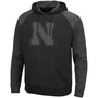 Men's Black Nebraska Huskers Blackout 3.0 Tonal Raglan Pullover Hoodie