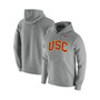 Men's Heathered Gray Usc Trojans Vintage-Like School Logo Pullover Hoodie