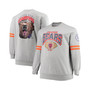 Men's Heathered Gray Chicago Bears Big and Tall Allover Print Pullover Sweatshirt