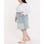Plus Size Denim Midi Skirt