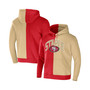 Men's NFL X Staple Red and Cream San Francisco 49ers Split Logo Pullover Hoodie