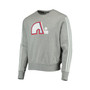 Men's Heathered Gray Quebec Nordiques Team Classics Vintage-Like Pullover Sweatshirt