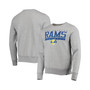 Men's Heathered Gray Los Angeles Rams Block Headline Pullover Sweatshirt