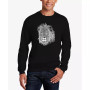 Men's Word Art Lion Crewneck Sweatshirt