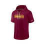 Men's Burgundy Washington Commanders Short Sleeve Pullover Hoodie