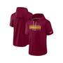 Men's Burgundy Washington Commanders Short Sleeve Pullover Hoodie