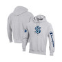 Men's Heathered Gray Seattle Kraken Reverse Weave Pullover Hoodie