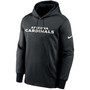 Men's Black Arizona Cardinals Fan Gear Wordmark Performance Pullover Hoodie